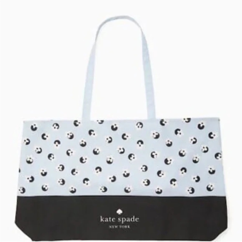 NEW KATE SPADE FLORAL Dot CANVAS TOTE BAG